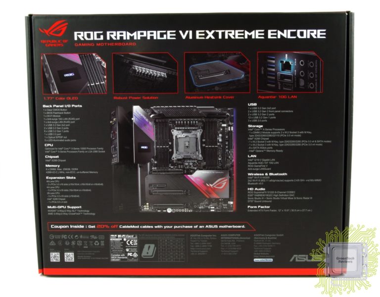 Asus Rog Rampage Vi Extreme Encore Greentech