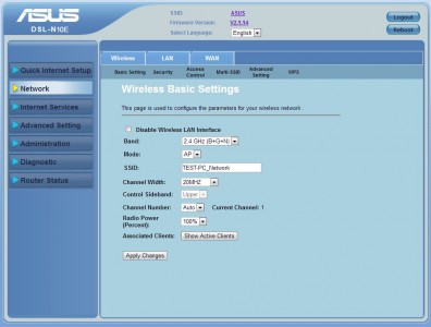 Asus dsl n10e настройка dsl