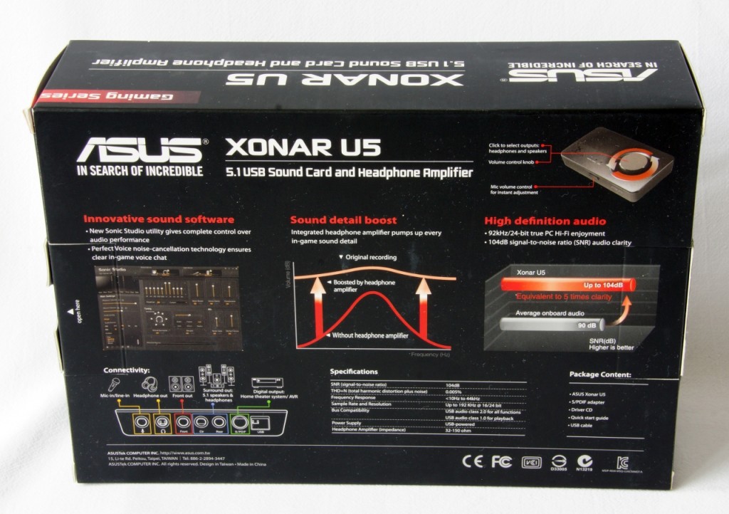 Внешняя звуковая карта asus xonar u5