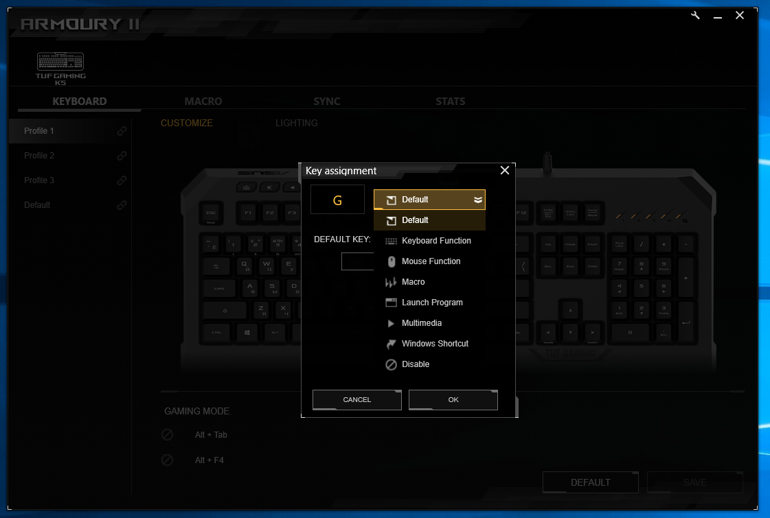 Как настроить клавиатуру в игре. ASUS программа клавиатуры. TUF Gaming как перезагрузить клавиатуру. Разблокировать клавиатуру ASUS TUF Gaming. Программа для настройки подсветки клавиатуры ASUS TUF Gaming k7.