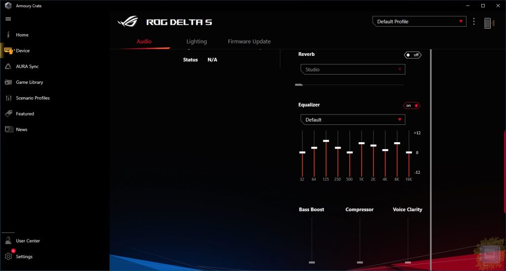 Настройка asus rog delta